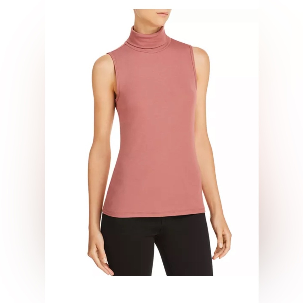 Theory Dusty Rose Sleeveless Turtleneck Tank